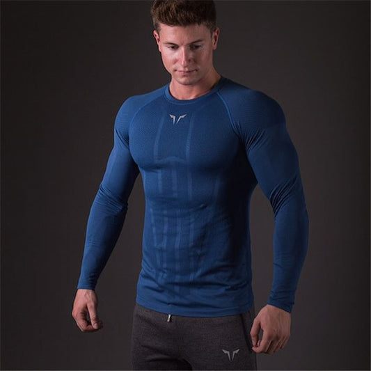 Men's Round Neck Raglan Long Sleeve Quick Dryer