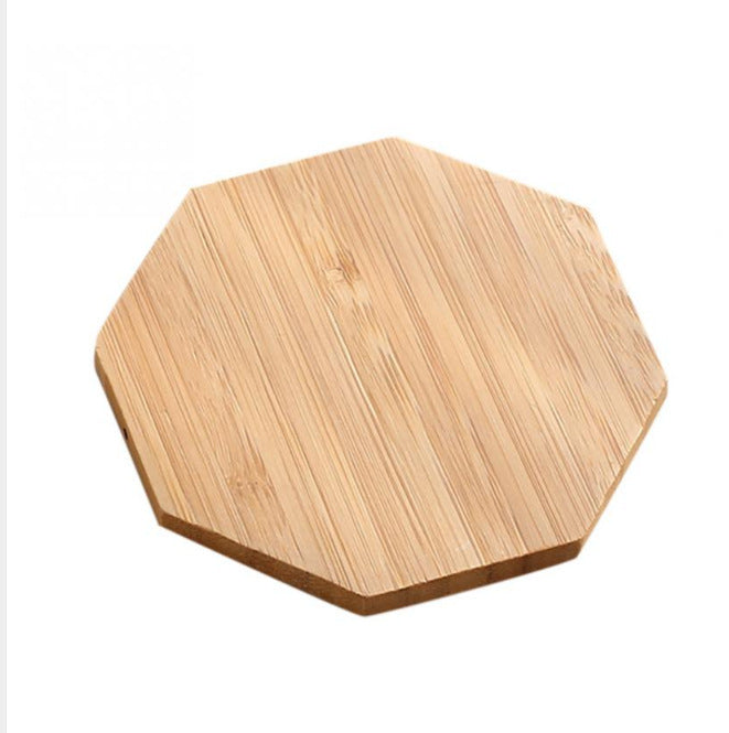 Real Bamboo Wood Square Round Wood Grain 10W Wireless Charging