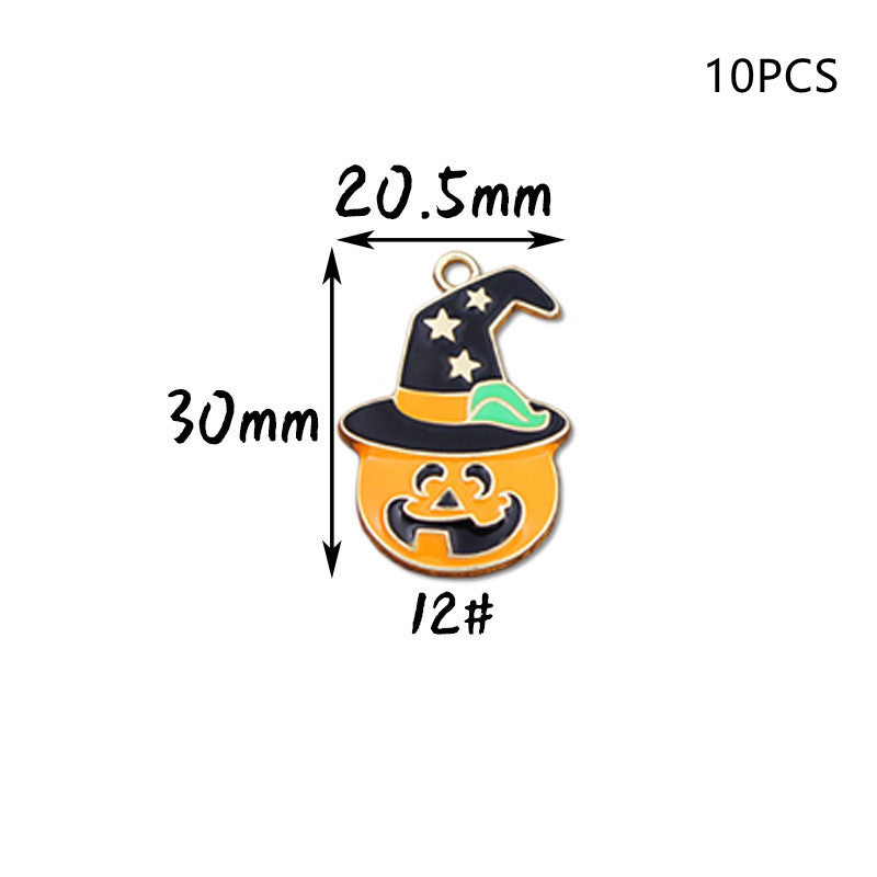 Halloween Ghost Pumpkin Head Shaped Alloy Drip Earrings Pendant