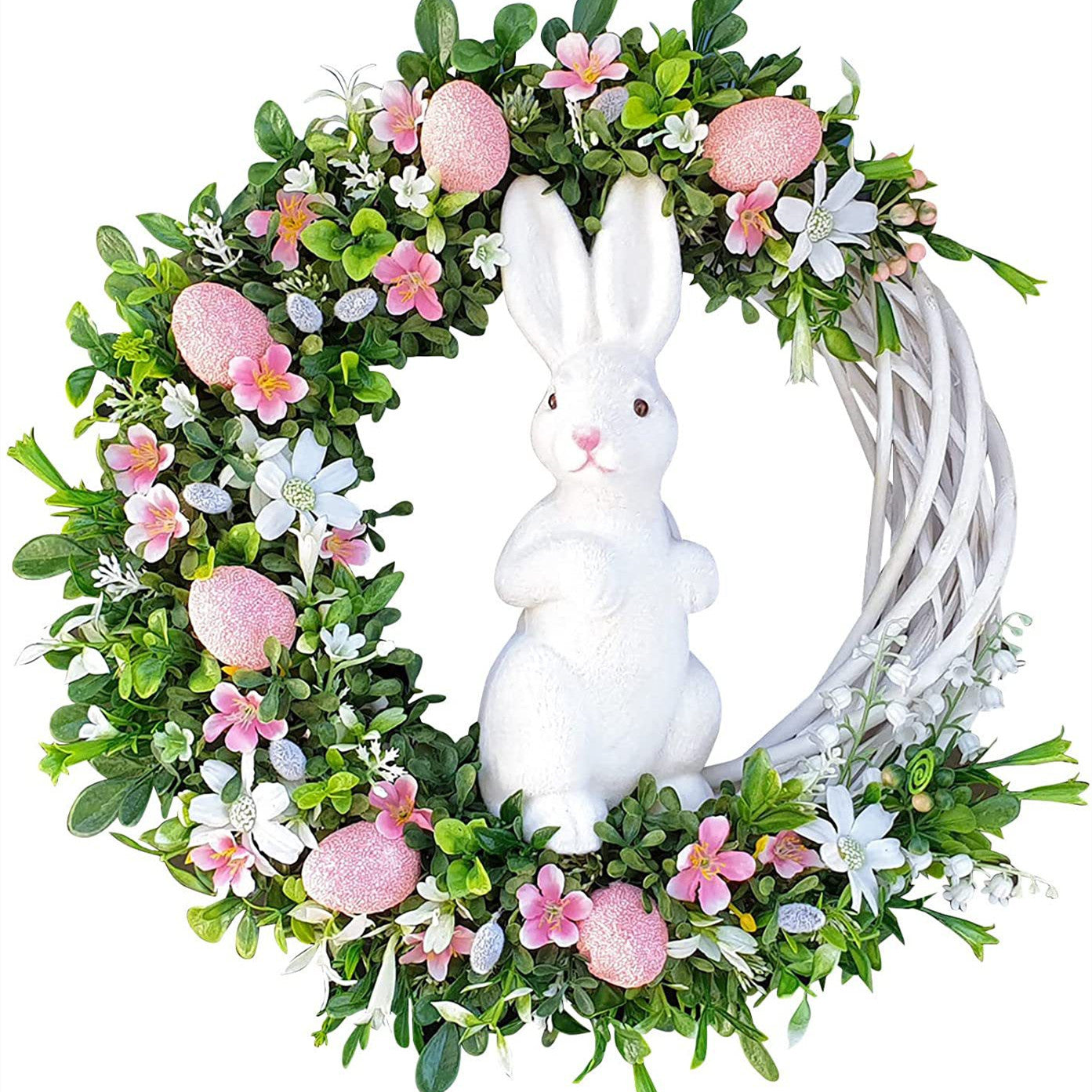 Family Easter Bunny Wreath Decoration Props