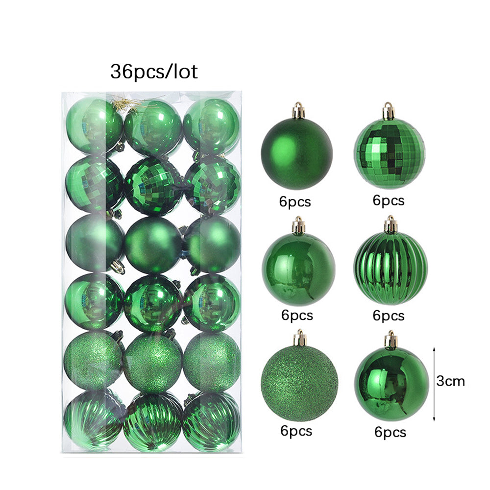 Christmas Tree Ornament Plastic Glitter Ball