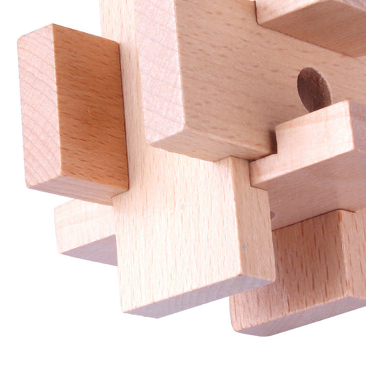 Beech Wood Kongming Lock Six-piece Set Of Intellectual Toy