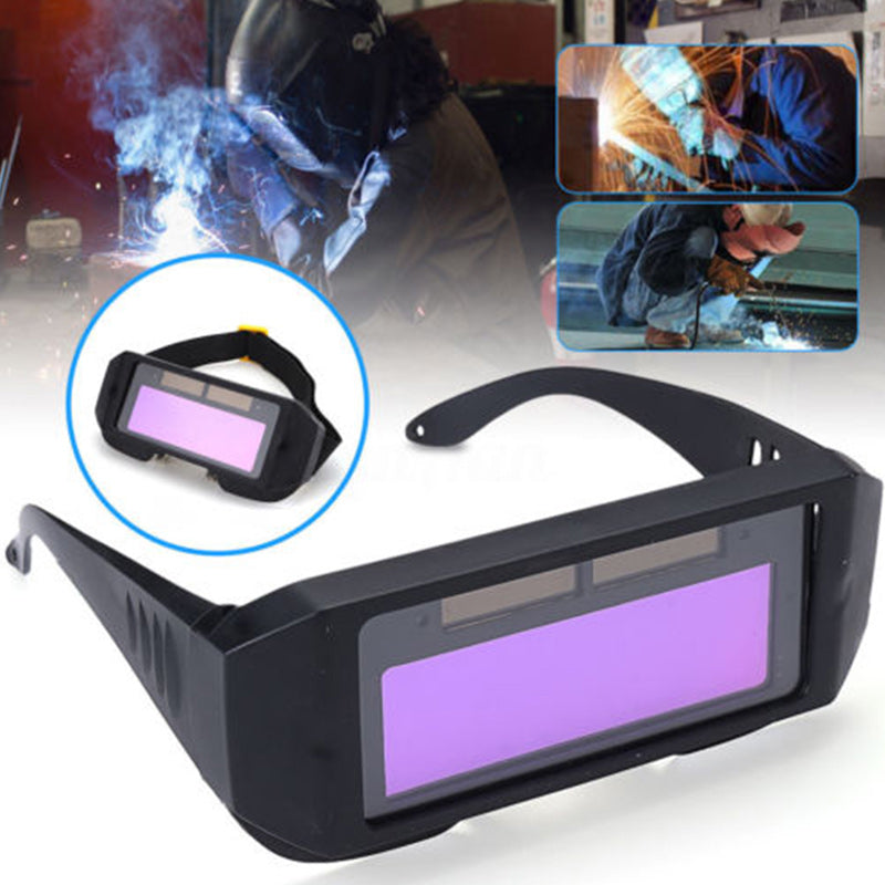 Automatic dimming protective glasses