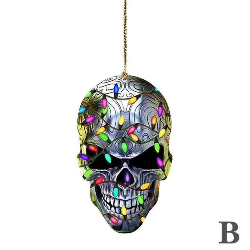 New Halloween Skull Car Pendant Acrylic Plane