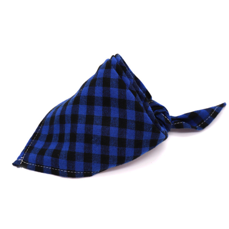 Cotton flannel baby plaid to increase triangle scarf