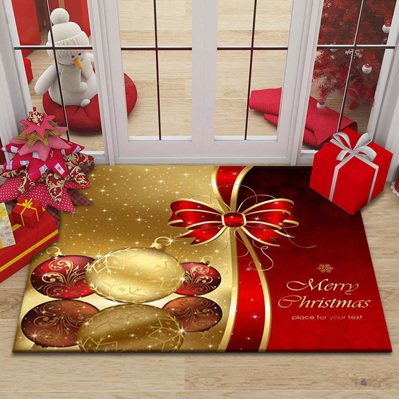 Christmas Carpet Living Room Festive Red Floor Mat