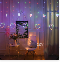 Christmas Curtain Room Led Decoration Love Lamp