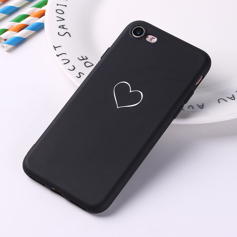 Suitable For IPhone12 Simple Love Mobile Phone Case Apple 7plus/SE Anti-drop Soft Shell Protective Cover