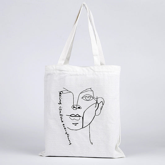 Fashionable And Simple Printed Cotton Eco-friendly Bag