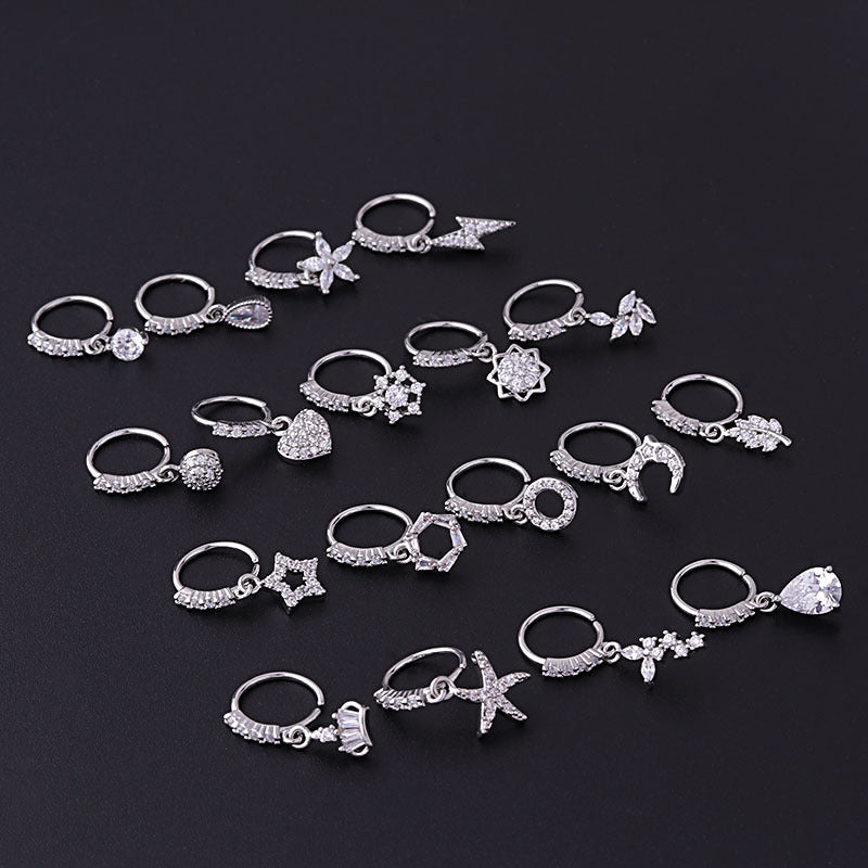 New Popular Drop Of Zircon Pendant Nose Ring