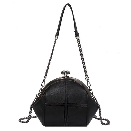 Vintage Small PU Leather Shell Crossbody Bag Bags For Women 2022 Retro Shoulder Crossbody Bags Lady Chain Brand Handbags