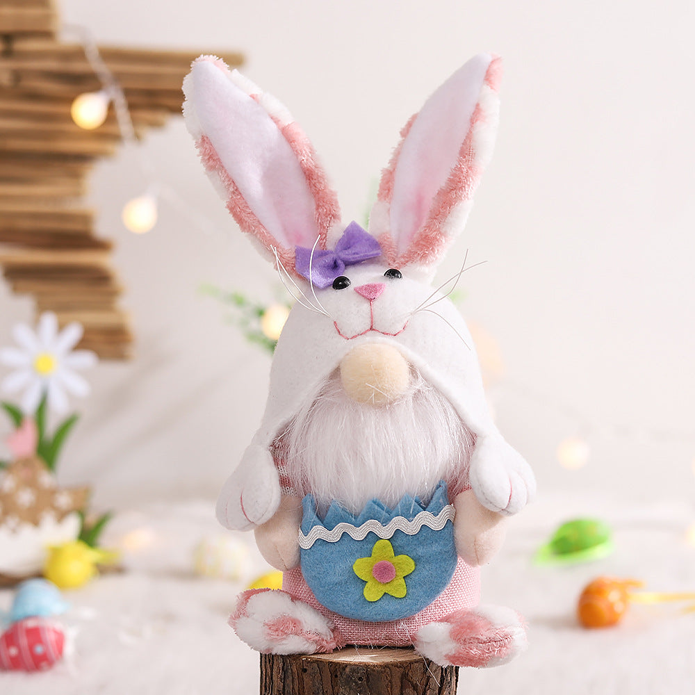 Easter Decoration Supplies Plush Bunny Ears Faceless Doll