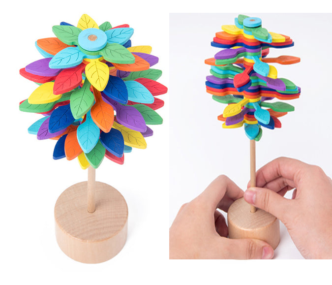 Solid Wooden Rotating Lollipop Fischer Series Creative Ornaments Decompression Toys Decompression Artifact Gyro