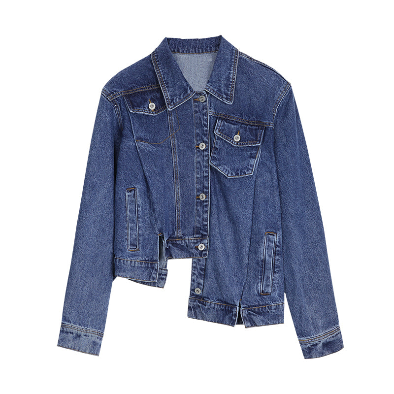 Niche Men's Shoulder Pad Denim Jacket