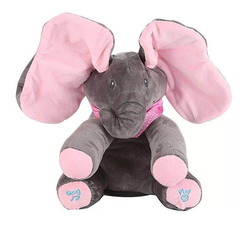 Peekaboo Elephant Plush Toy Children's Educational Electric