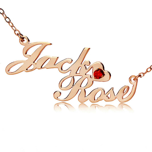 S925 Brand Word Inlaid Jewelry Personalized Name Custom Necklace Jewelry