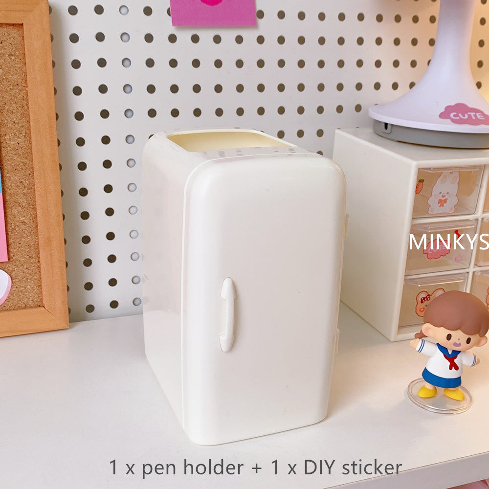 Refrigerator Pencil Case Creative Multifunctional Pen Holder Student Cute Large Capacity Storage Container