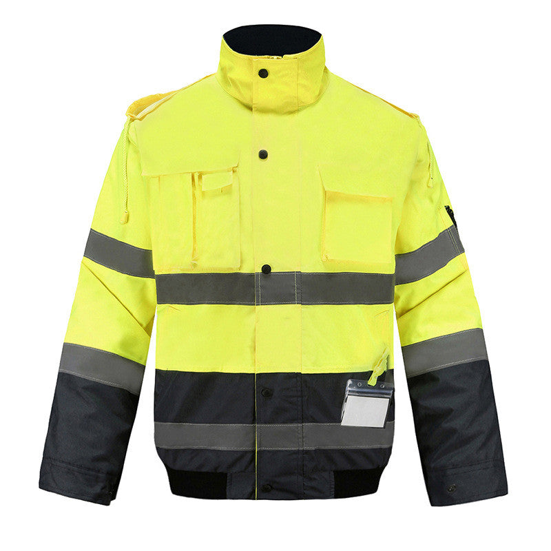 New Reflective Waterproof Warm Flight Jacket Night Riding Wear