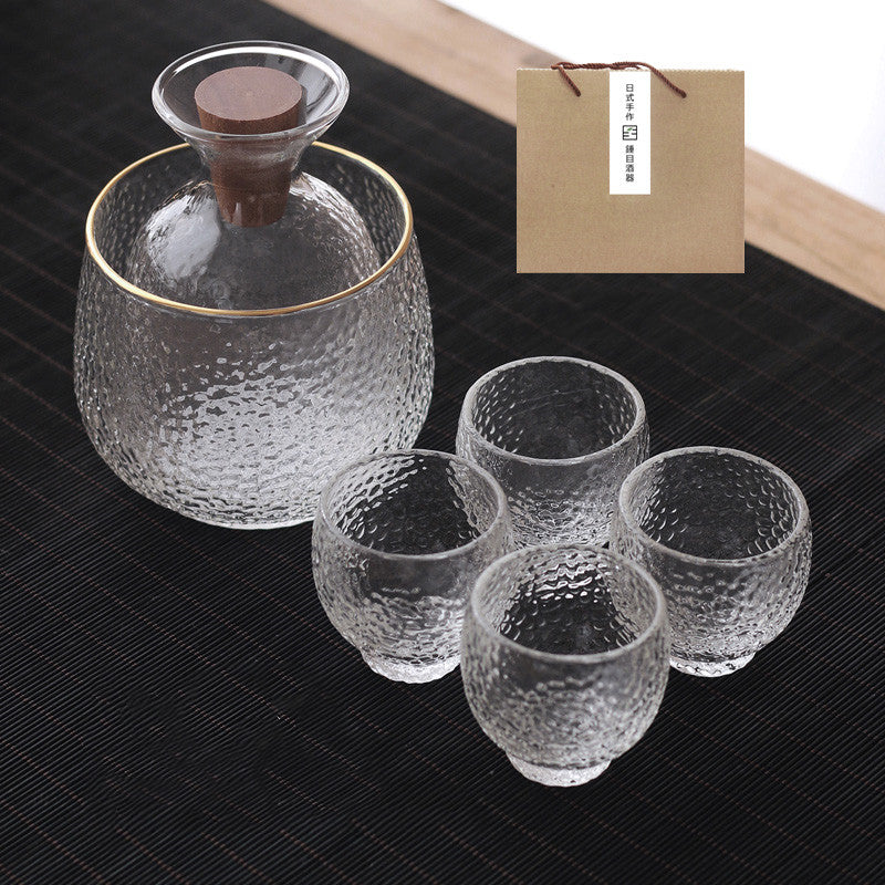 Japanese Handmade Lead-free Glass Wine Set For Home Use