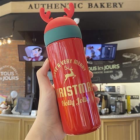 Christmas Vacuum Cup Water Cup Elk Christmas Eve Gift