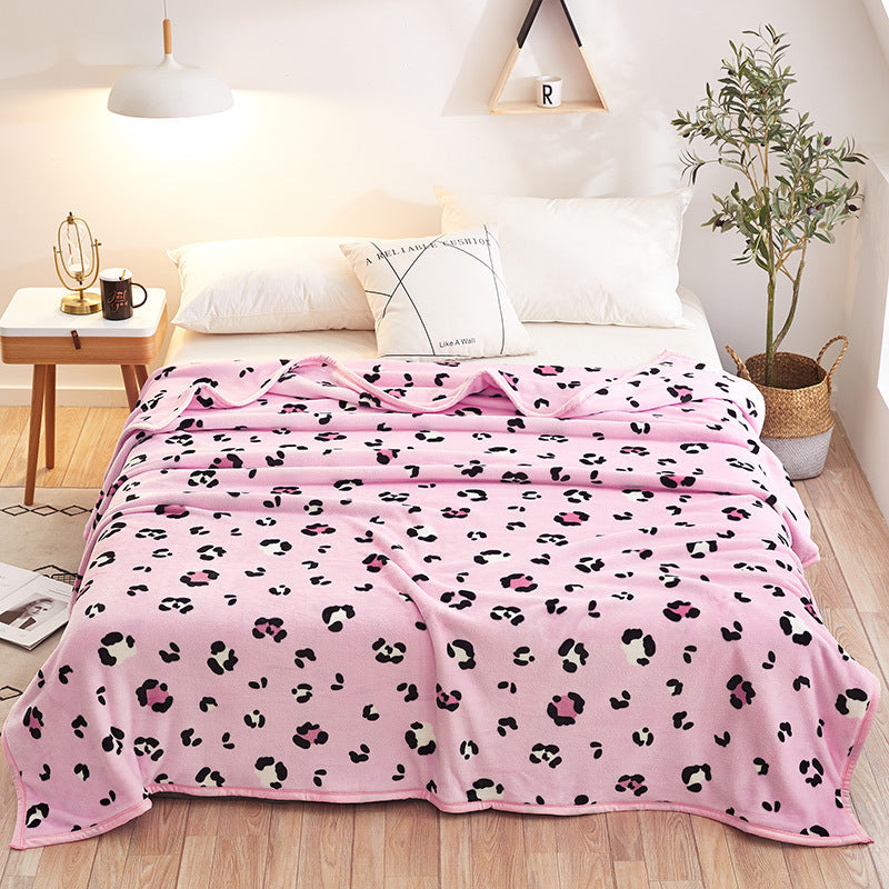 Thickened Cloud Mink Velvet Double Printed Sheet Blanket