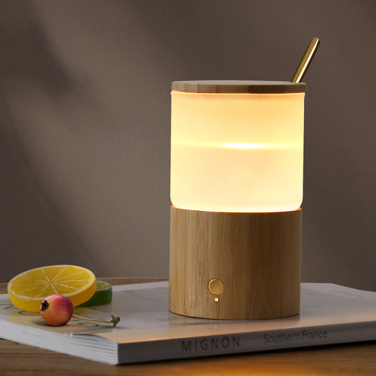 Stick Bamboo Wood Series Thermostatic Water Cup Three-speed Touch Night Light