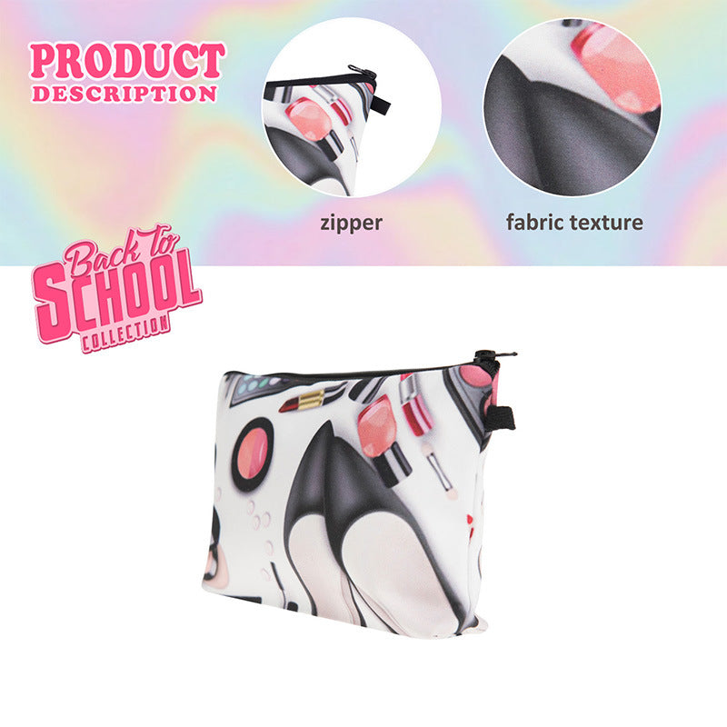 Multifunctional Portable Storage Bag European And American Wash Bag 3D Digital Printing Makeup Bag