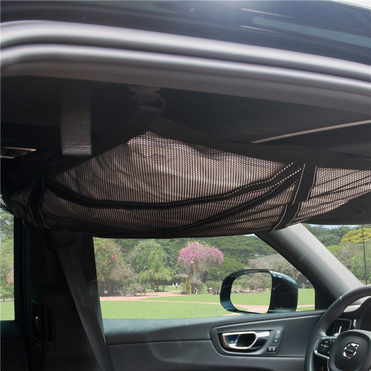 Upgraded Reflective Roof Mesh Webbing Double Layer Car Interior Pocket