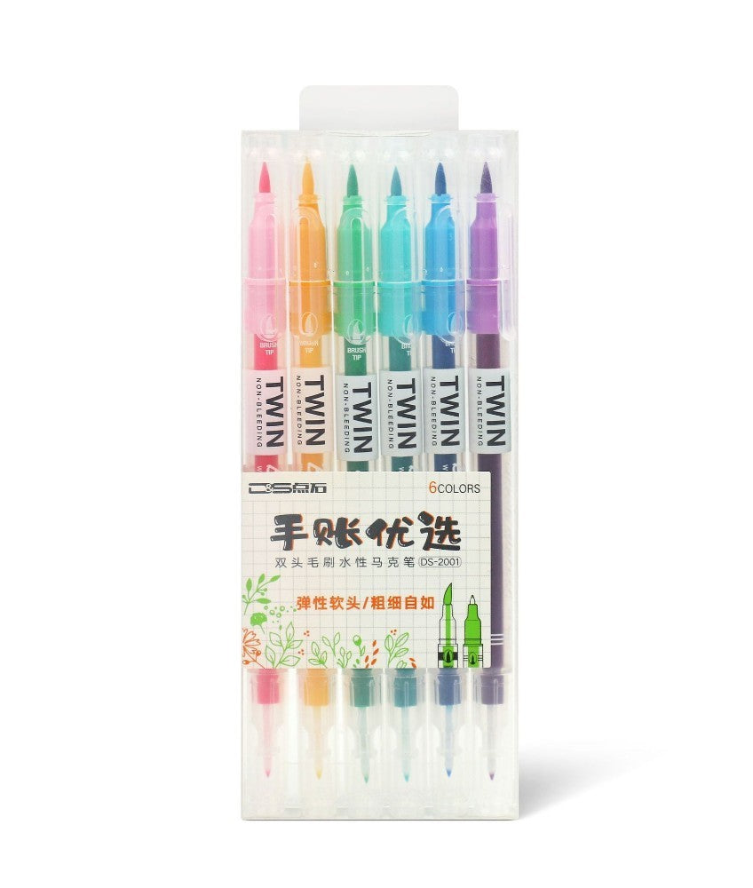 Color Calligraphy Art Hair Note Pen