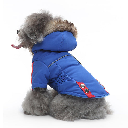 Dog Supplies Cotton Chest-Back Zip Jacket