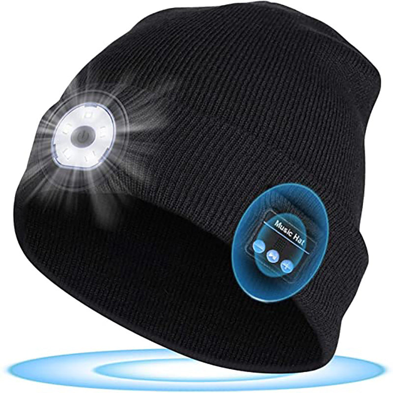 Glow Wireless Music Call Night Run Outdoor Lighting Warm Earphone Hat