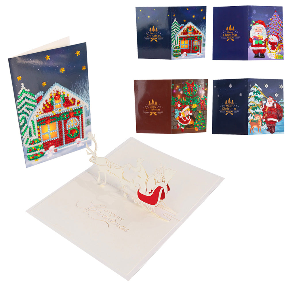 Pop-up Card Diamond Painting New Christmas Day