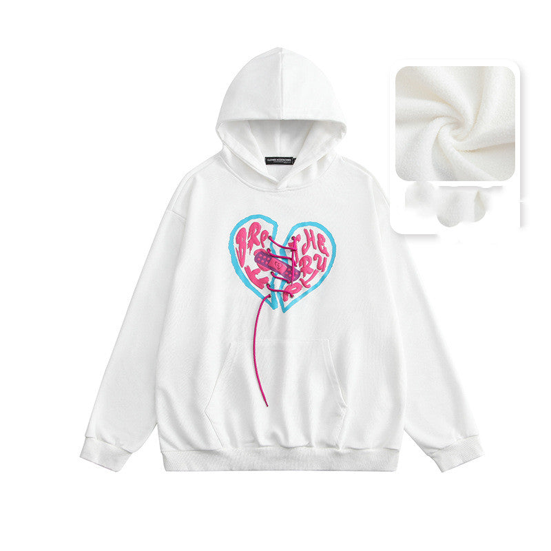 Autumn And Winter Boys' Heart Fleece Sweater