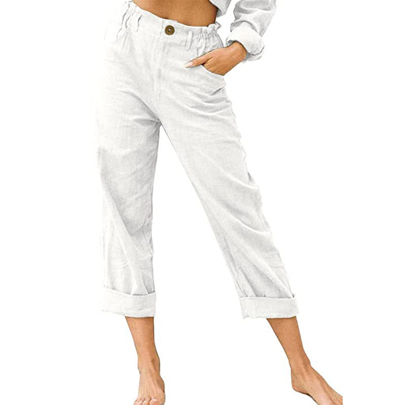 Women's Joggers Pants Fashion High Waist Casual Pants With Pockets