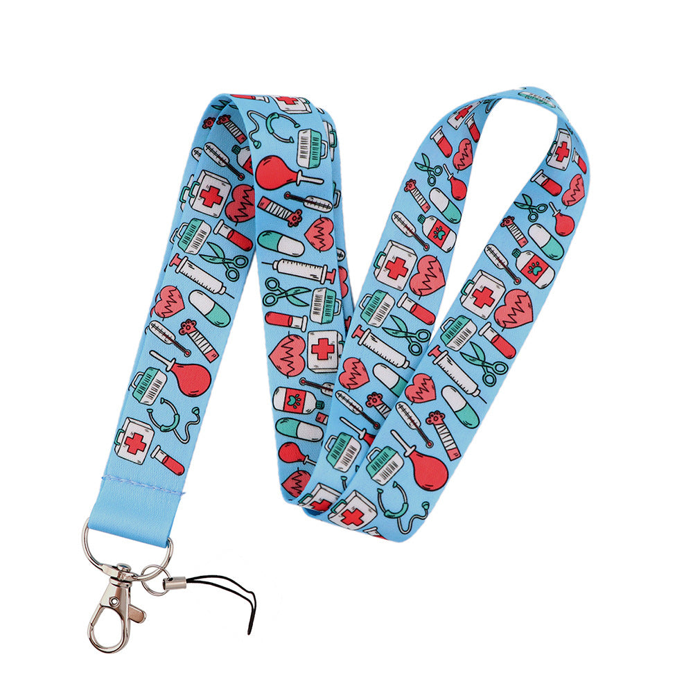 Cute Doctor Cartoon Mobile Phone Lanyard