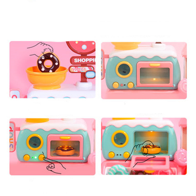 Multifunctional Donut Luxury Kitchen Oven Model Light Music Toy