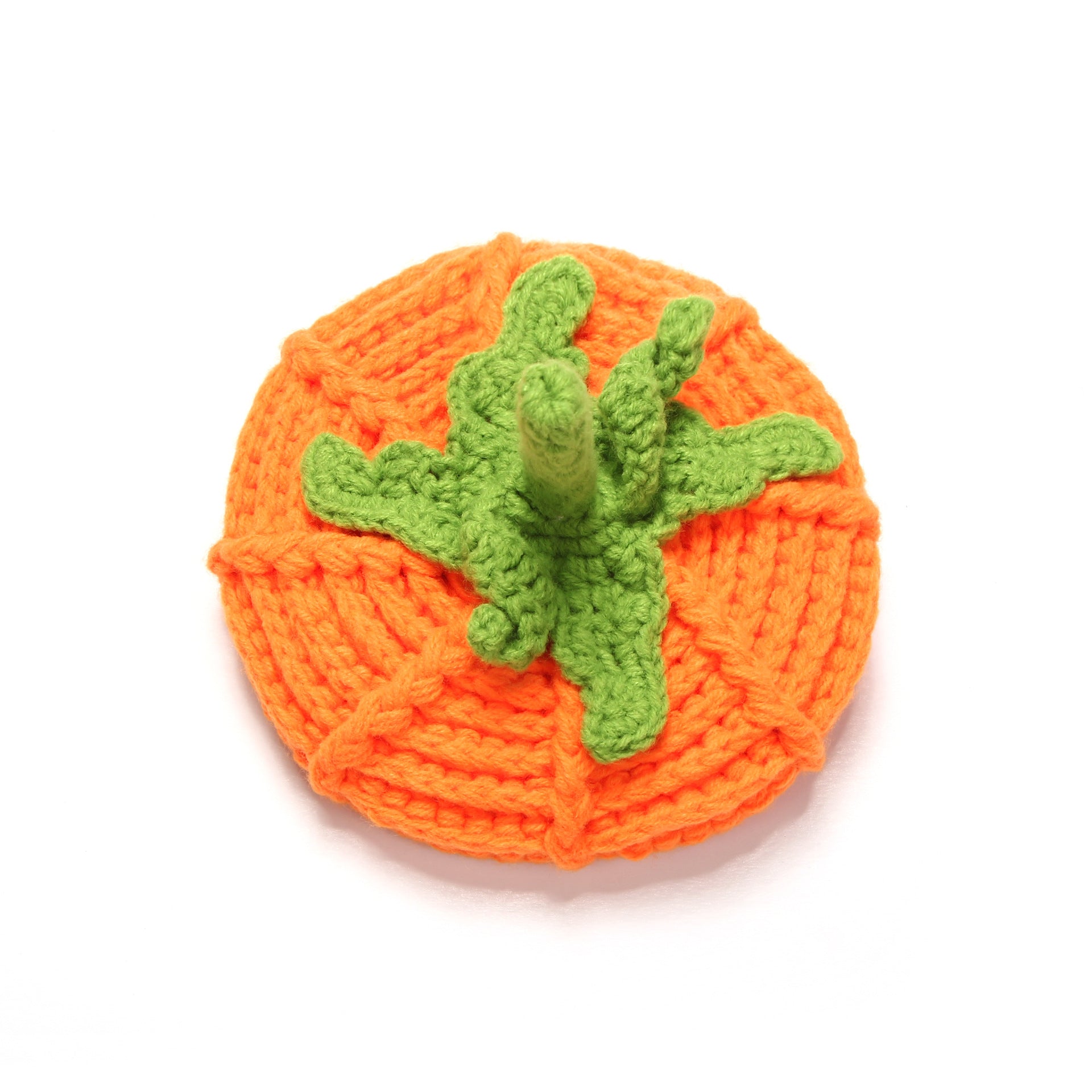 Halloween Pumpkin Hat Children's Yellow Yarn