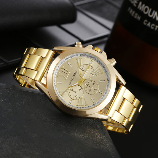 New Fashion Steel Band Men's Quartz Hand Watch