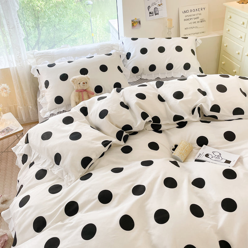 Small Floral Cotton Four-piece Bed Princess Style