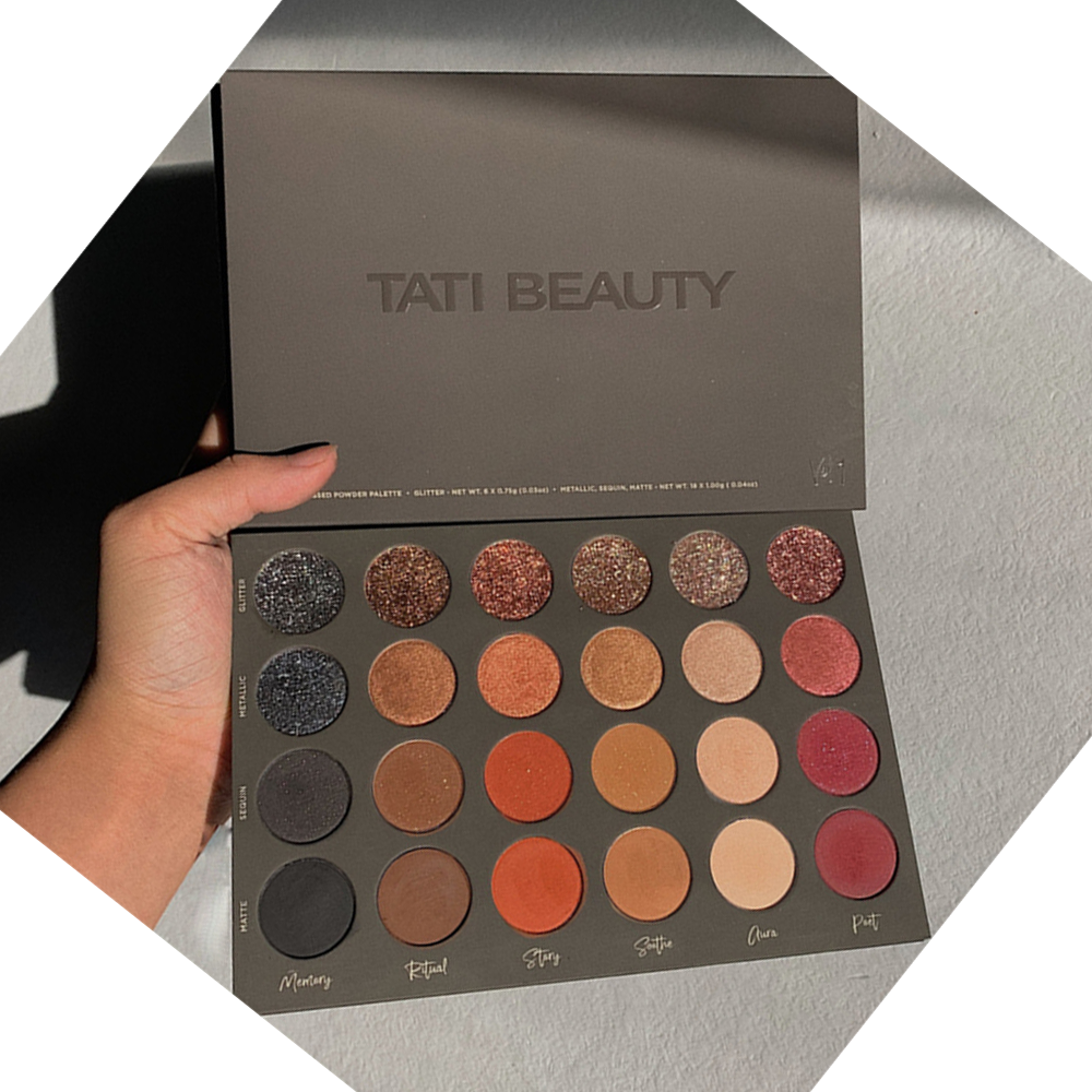 Logo Branding 24 Colors Tati Beauty Eyeshadow Palette