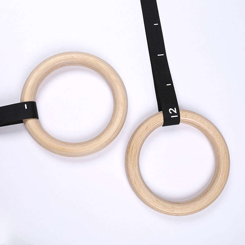 Wooden Fitness Pull-up Gymnastics Handle Ring