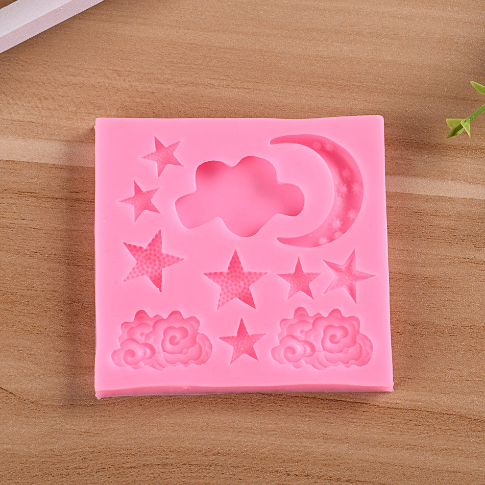 Cloud Moon Star Cake Silicone Fondant Mould