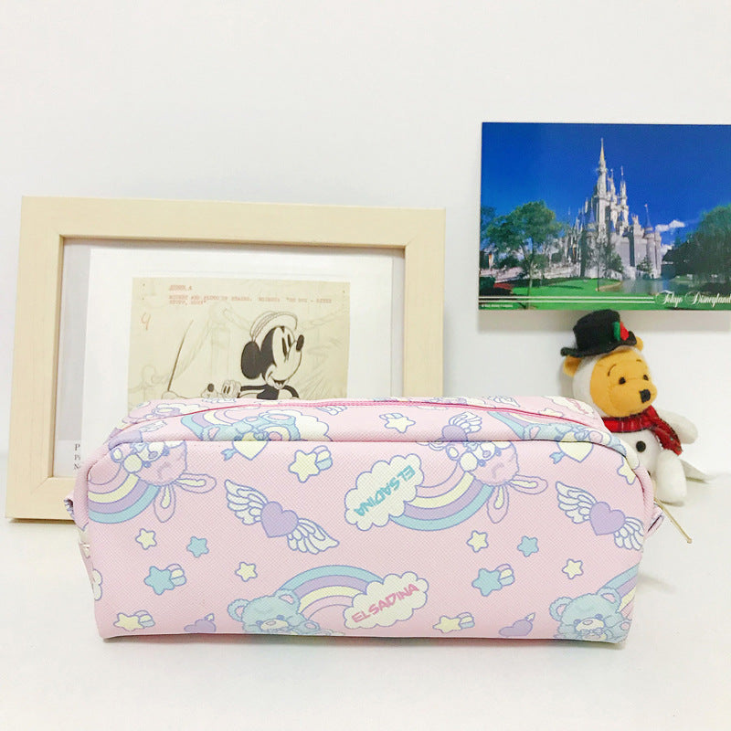 Printed Pencil Case Large Capacity Stationery Box For Elementary, Middle And High School Students