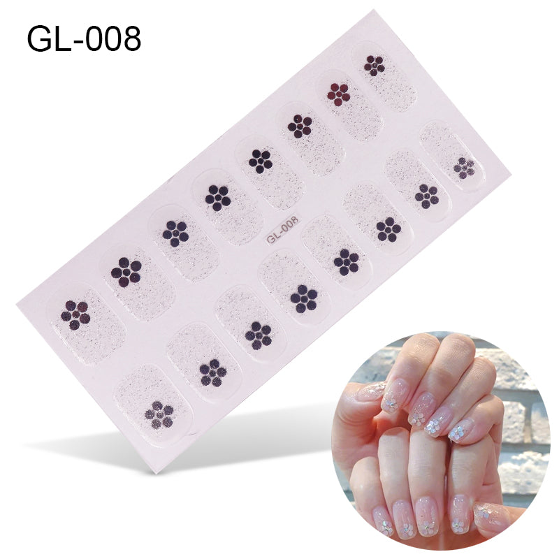 Laser Letters Color Oil Film Nail Stickers