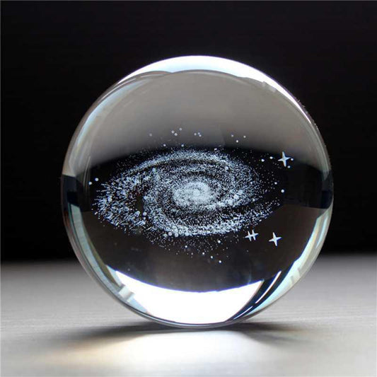 LED Music Box, Luminous Crystal Ball, Milky Way, Solar System, 3D