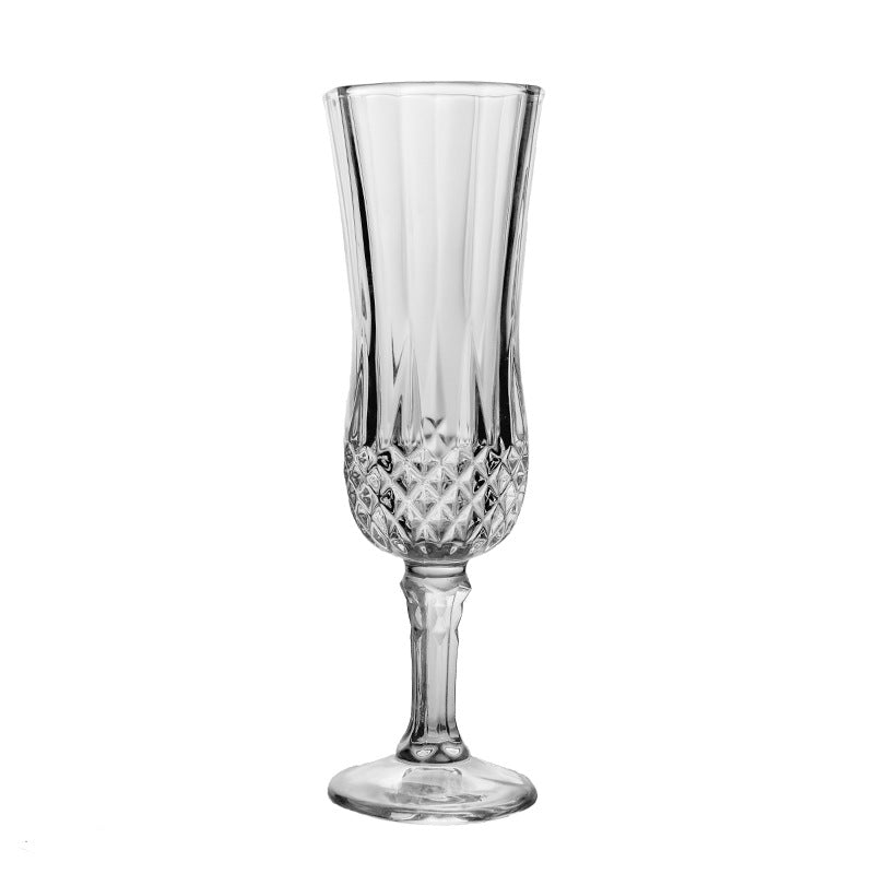 Exquisite Transparent Glass Crafts Champagne Glasses