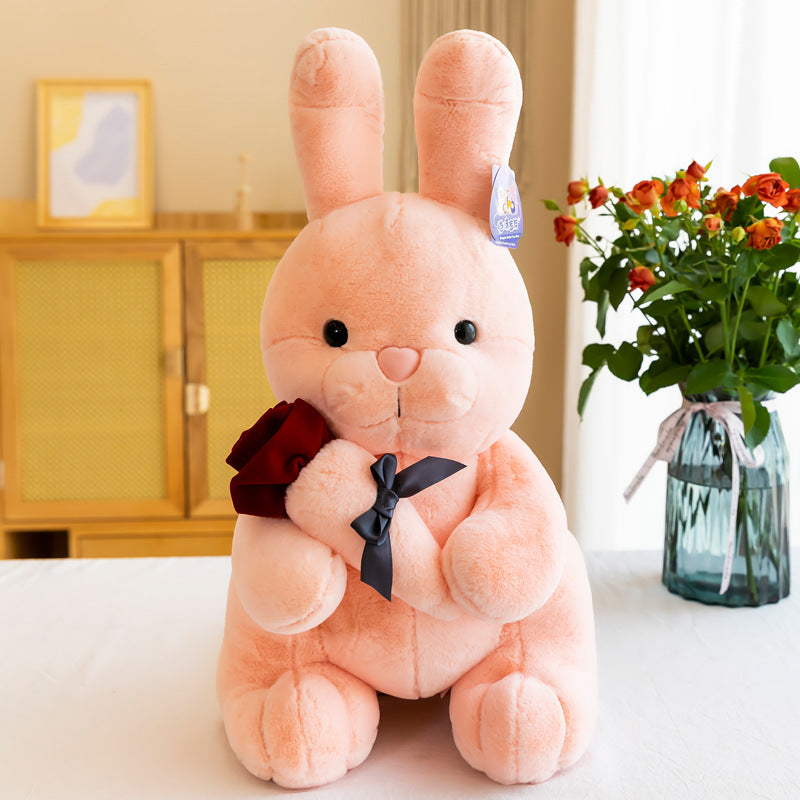 Plush Toy Rose Flower Bunny Doll