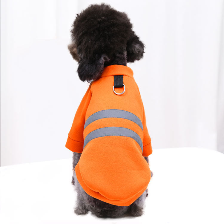 Tractionable Reflective Sweater Night Walking Dog Cat Pet Clothes