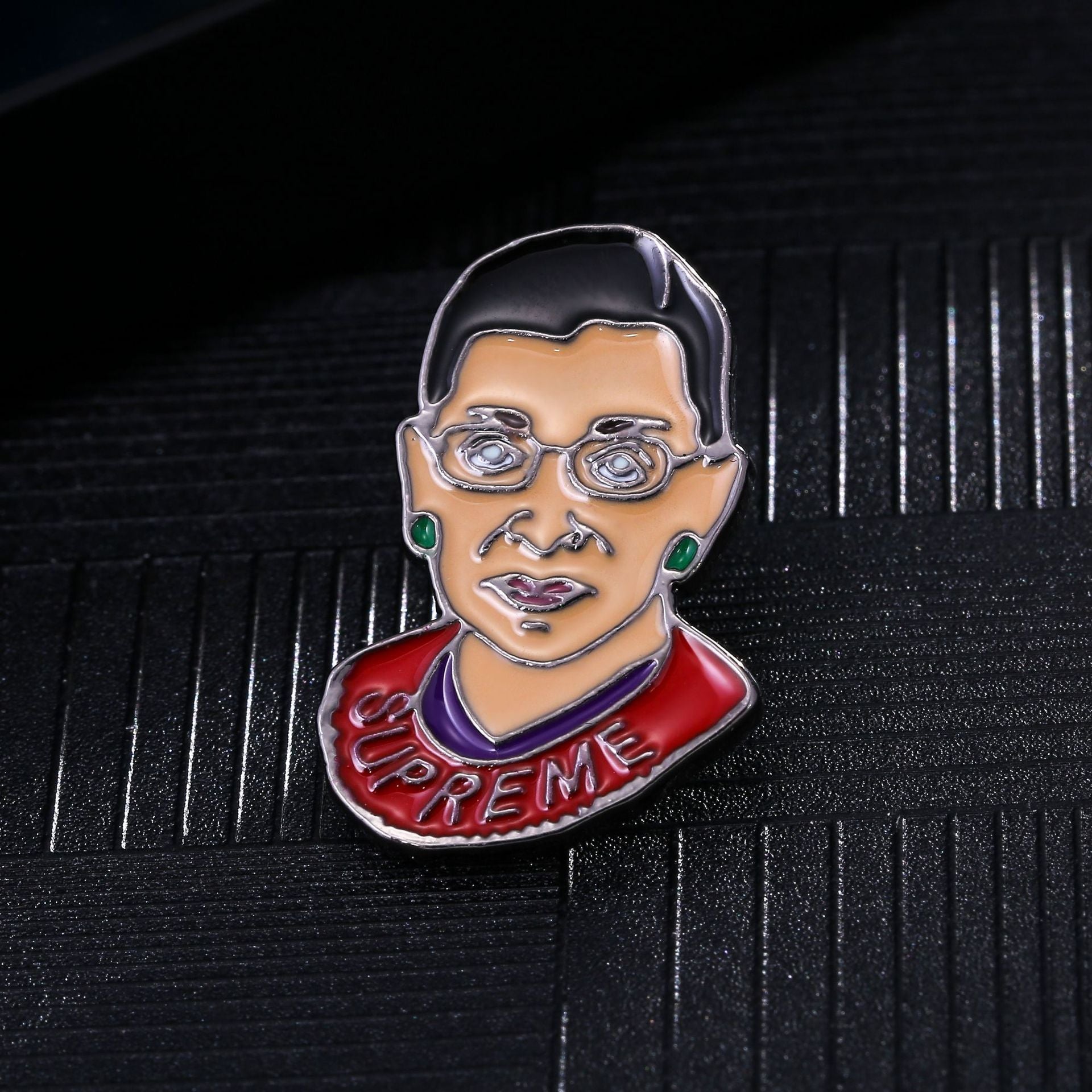 Ruth Bader Ginsburg Head Brooch