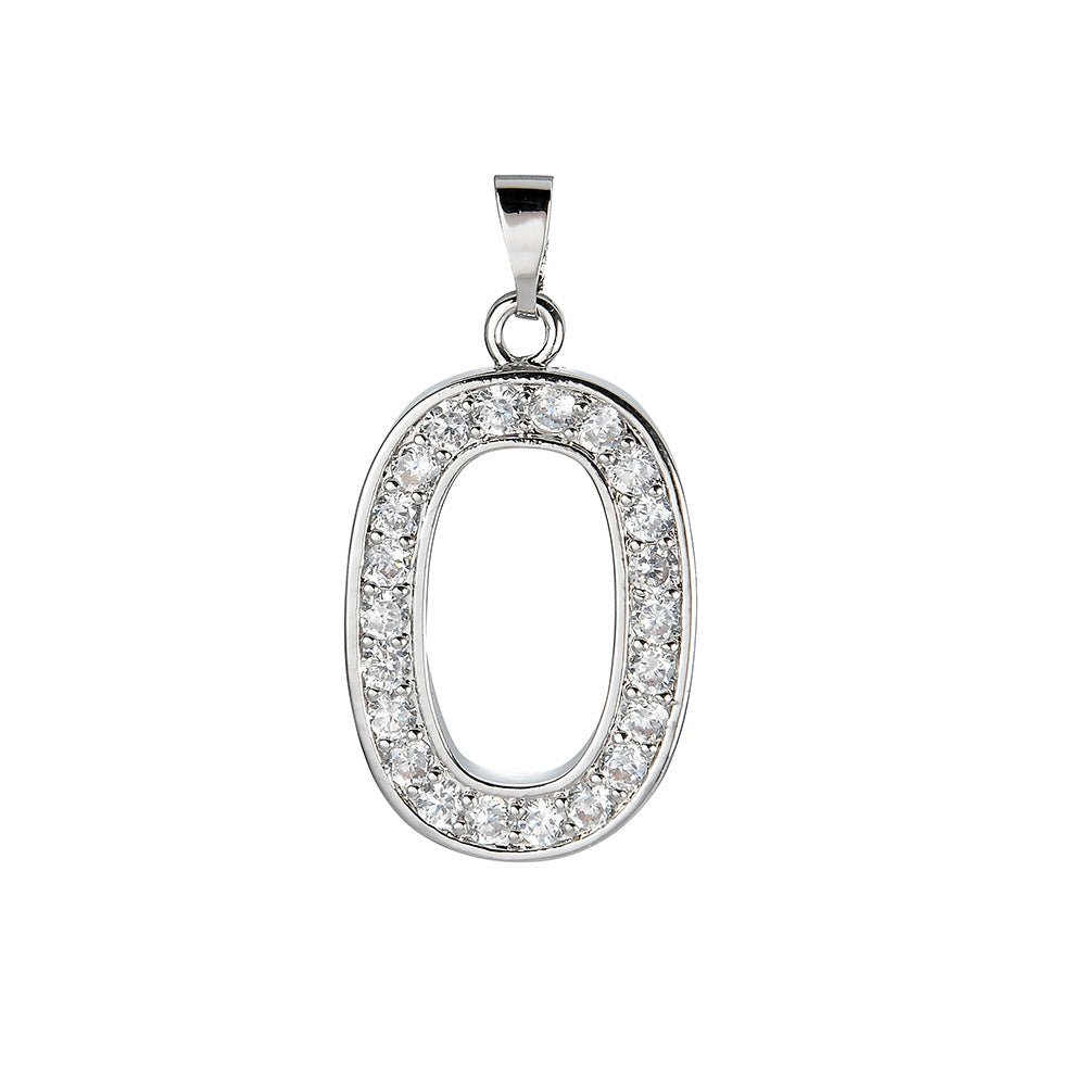 Digital Pendant Micro-inlaid Zircon Creative Combination Pendant 0-9 Digital Trend Hip-hop Jewelry